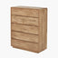 Eversley Oak Effect Veneer 5 Drawer Unit