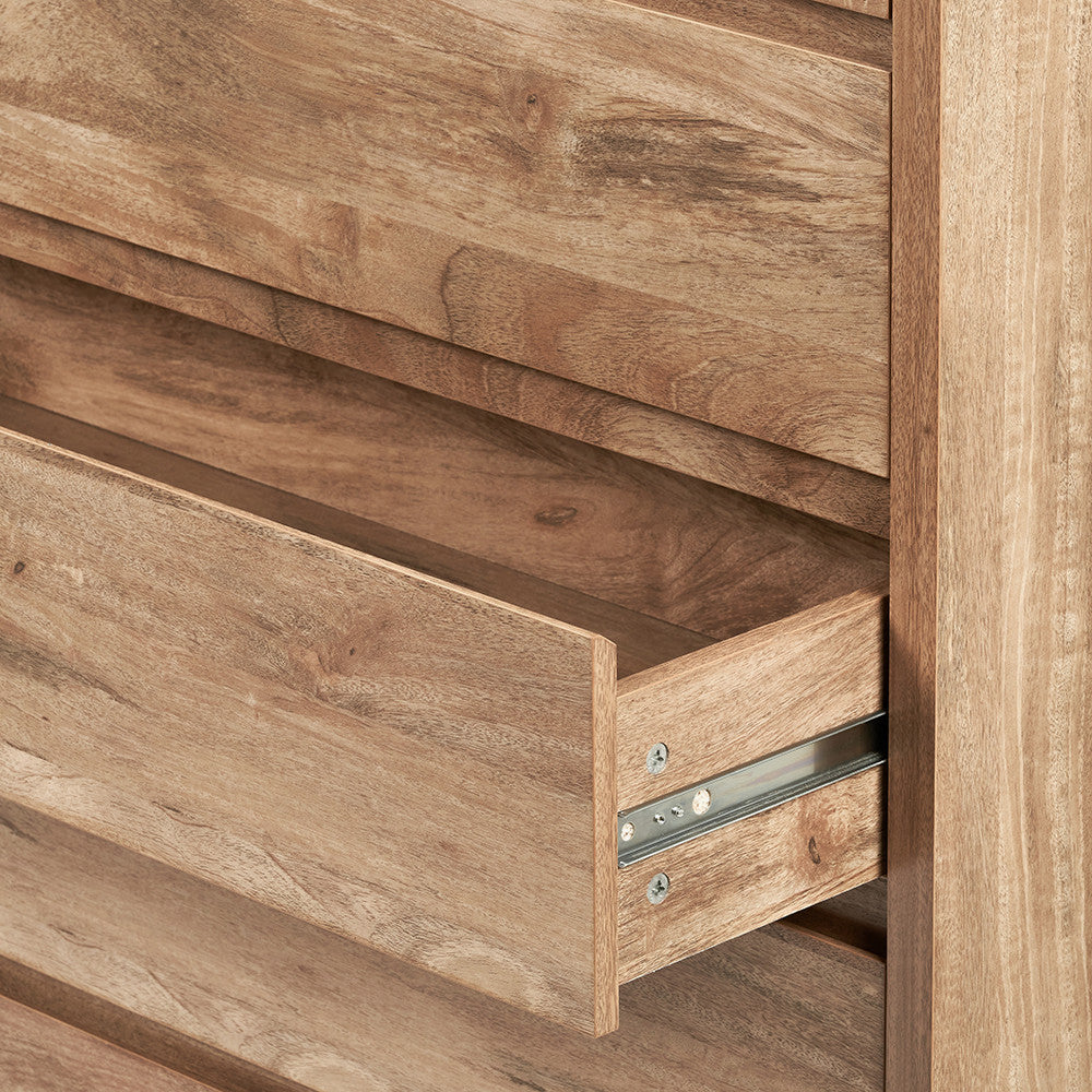 Eversley Oak Effect Veneer 5 Drawer Unit