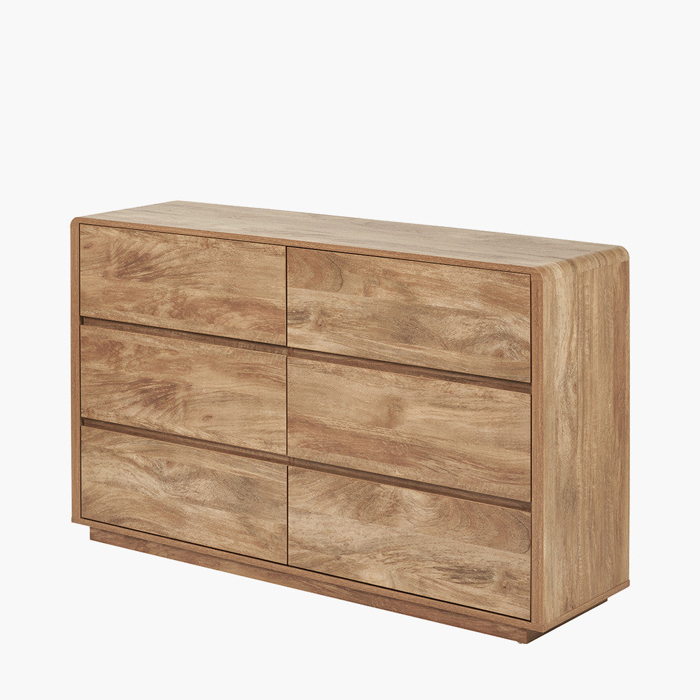 Eversley Oak Effect Veneer 6 Drawer Unit