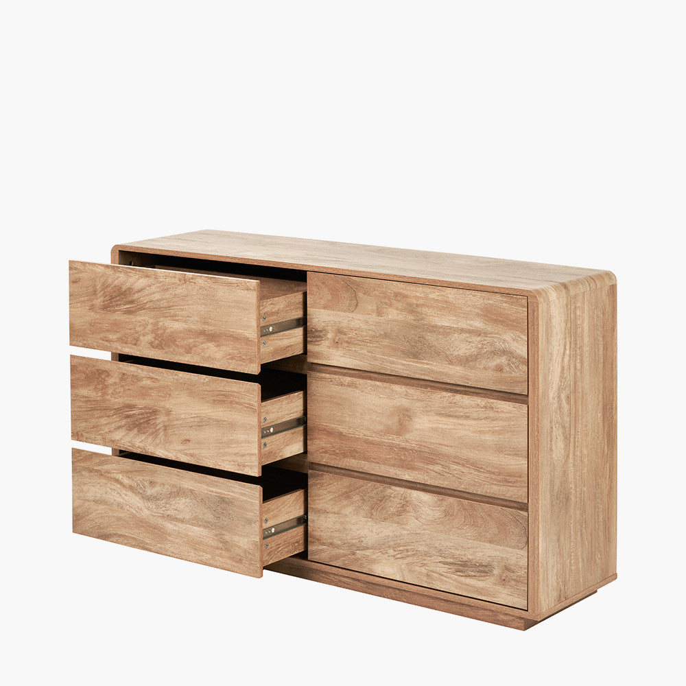 Eversley Oak Effect Veneer 6 Drawer Unit