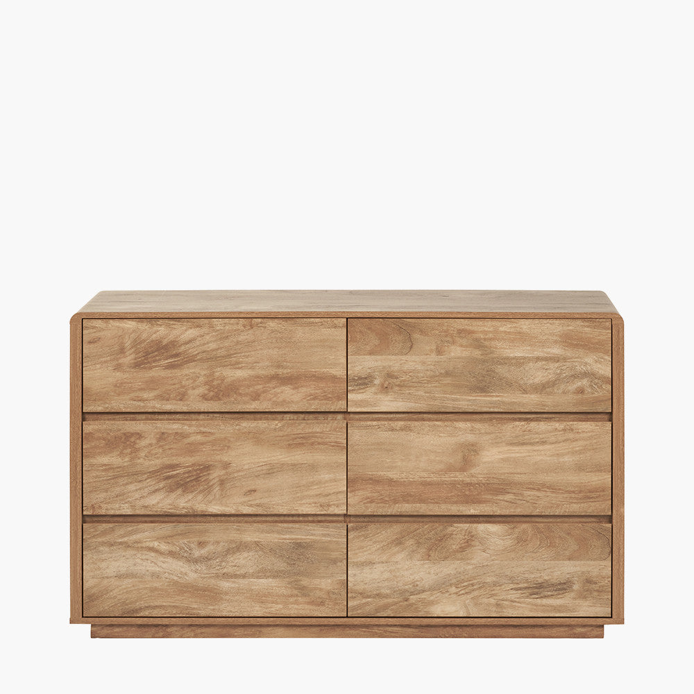 Eversley Oak Effect Veneer 6 Drawer Unit