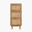 Henrik Natural Rattan 3 Drawer Tall Unit