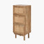 Henrik Natural Rattan 3 Drawer Tall Unit