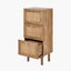 Henrik Natural Rattan 3 Drawer Tall Unit
