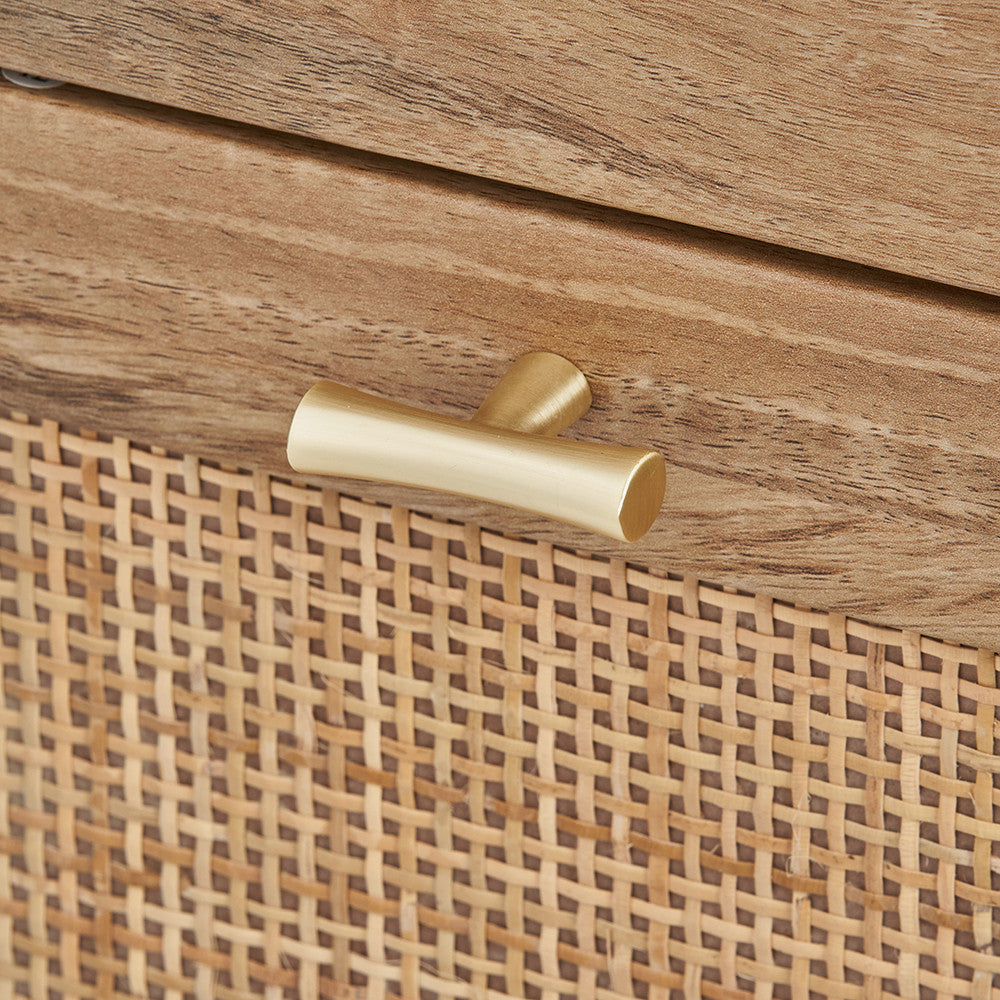 Henrik Natural Rattan 3 Drawer Tall Unit