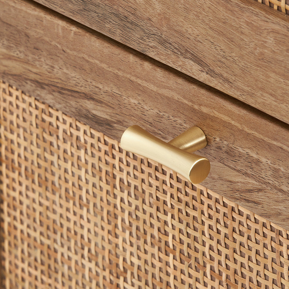 Henrik Natural Rattan 3 Drawer Tall Unit