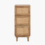 Henrik Natural Rattan 3 Drawer Tall Unit