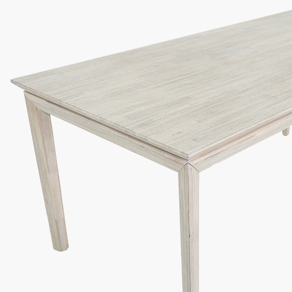Gio White Sand Acacia Wood Dining Table