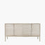Gio White Sand Acacia Wood 4 Door Sideboard