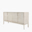 Gio White Sand Acacia Wood 4 Door Sideboard
