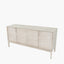 Gio White Sand Acacia Wood 4 Door Sideboard