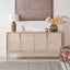 Gio White Sand Acacia Wood 4 Door Sideboard