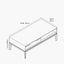 Gio White Sand Acacia Wood 2 Drawer Coffee Table