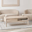 Gio White Sand Acacia Wood 2 Drawer Coffee Table