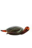 Ornament 19x16x7 cm TURTLE glass amber+green