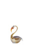 Ornament 12x7x17 cm SWAN glass brown+cream