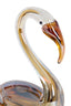 Ornament 12x7x17 cm SWAN glass brown+cream