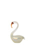 Ornament 13x8x20 cm SWAN glass cream
