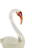 Ornament 13x8x20 cm SWAN glass cream