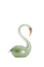 Ornament 13x8x20 cm SWAN glass green