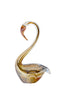 Ornament 17x9,5x29 cm SWAN glass brown+cream