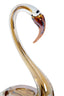 Ornament 17x9,5x29 cm SWAN glass brown+cream