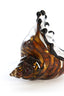 Ornament 22x10x12 cm SHELL glass brown-bronze+white