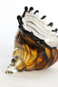 Ornament 28x12x16 cm SHELL glass brown-bronze+white
