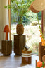 Ornament 28x12x16 cm SHELL glass brown-bronze+white