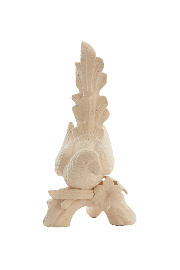 Ornament 21,5x17x35 cm BIRD ceramics matt cream