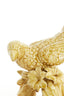 Ornament 21,5x17x35 cm BIRD ceramics ocher yellow