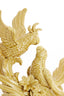 Ornament 43x21x43 cm BIRDS ceramics ocher yellow
