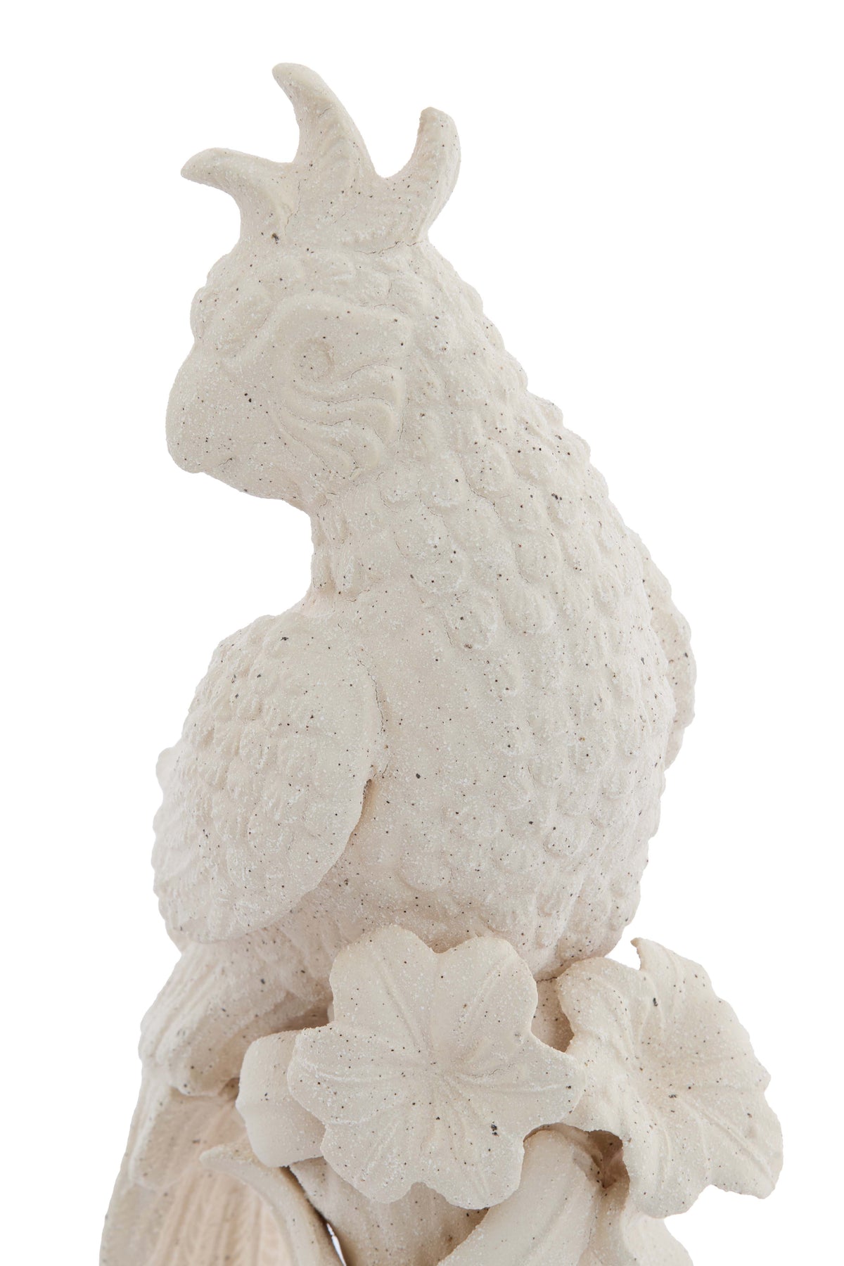 Ornament 22,5x14x39 cm BIRD ceramics matt cream