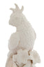 Ornament 22,5x14x39 cm BIRD ceramics matt cream