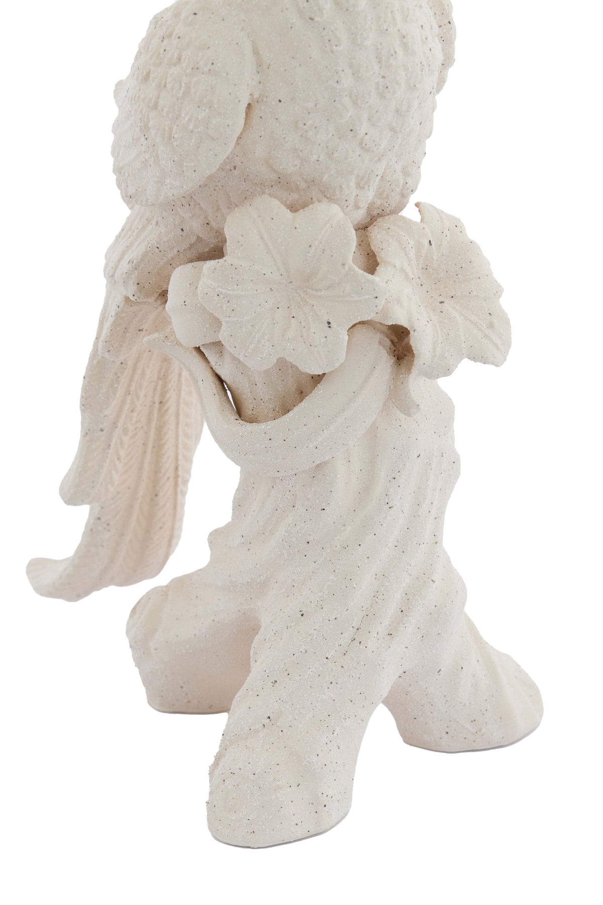 Ornament 22,5x14x39 cm BIRD ceramics matt cream