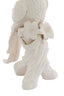 Ornament 22,5x14x39 cm BIRD ceramics matt cream