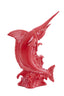 Ornament 33x16,5x43,5 cm SWORDFISH ceramics red