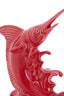 Ornament 33x16,5x43,5 cm SWORDFISH ceramics red