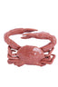 Ornament 29x29x6,5 cm CRAB ceramics coral