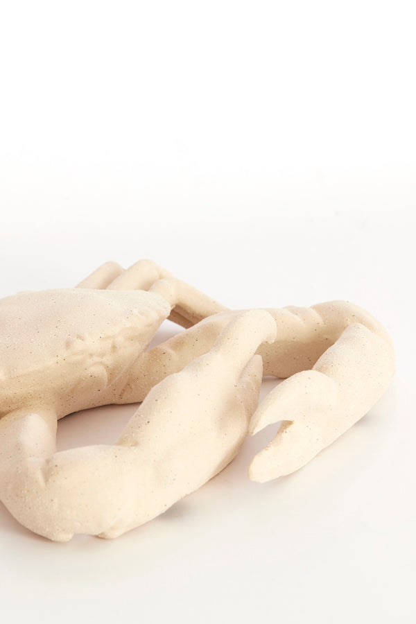 Ornament 29x29x6,5 cm CRAB ceramics cream