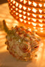 Ornament 20x11,5x11,5 cm FISH ceramics cream+red+yellow