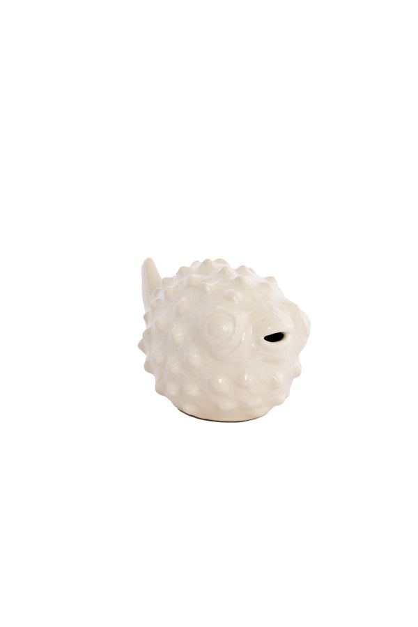 Ornament 20x11,5x11,5 cm FISH ceramics cream