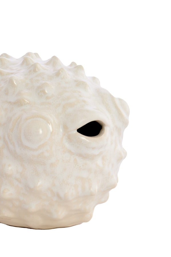 Ornament 25,5x14,5x14 cm FISH ceramics cream