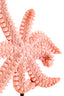Ornament on base 28x8x36 cm STARFISH light pink+marble white