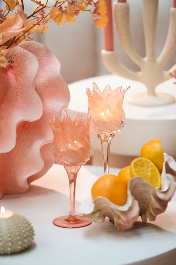 Ornament 23,5x18x11 cm SHELL coral+cream