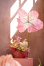 Artificial flower 33x33x120 cm LOEK paper green+light pink
