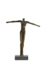 Ornament on base 29,5x9x35,5 cm JIP antique bronze+matt blck