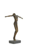 Ornament on base 29,5x9x35,5 cm JIP antique bronze+matt blck