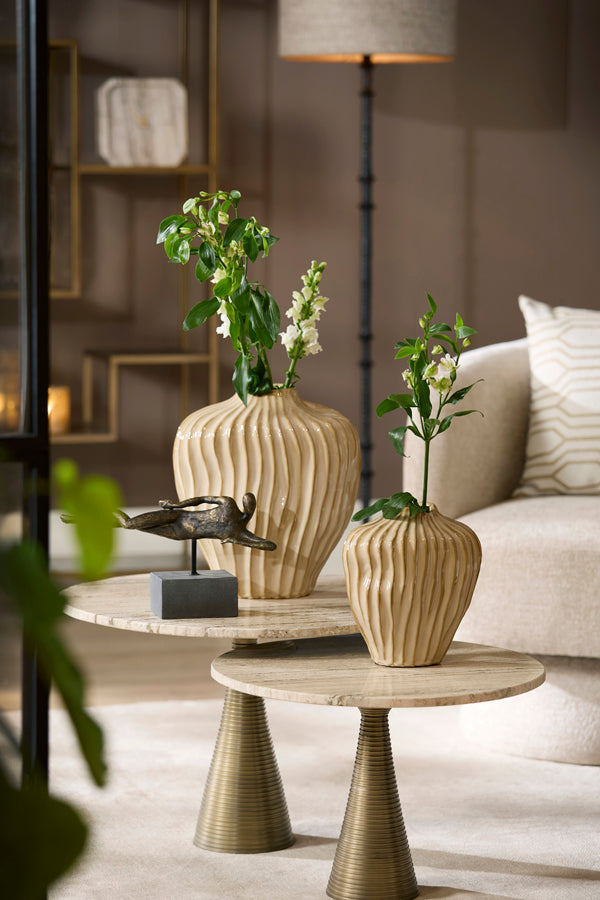 Ornament on base 35x8x19 cm PETE antique bronze+matt black