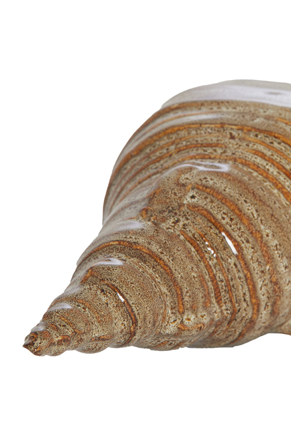 Ornament 27,5x12,5x9 cm SHELL ceramics brown